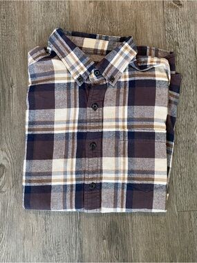 Eddie Bauer Men’s Cotton Button Down Plaid Shirt